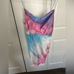 Retrofete tie dye mini dress
